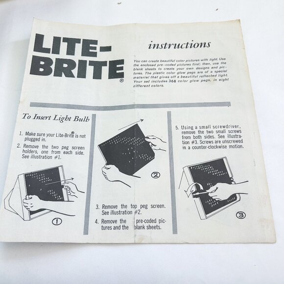 Hasbro Lite-Brite Set Vintage, In Box, Works - Picture 3 of 13